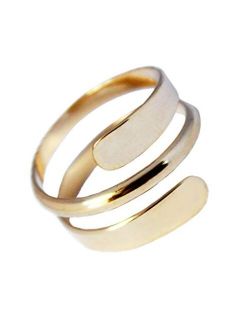Toe Ring | 14K Gold Filled Pipeline Wrap Ring | Adjustable Ring for Toe or Midi | Unisex Men or Women | Made in the USA