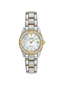 Women's Eco-Drive Diamond-Accented Watch with Date, EW1824-57D