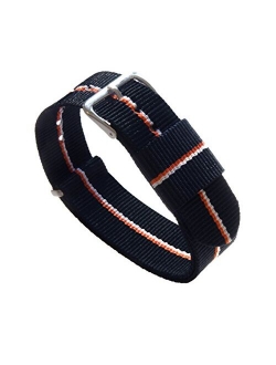 Watch Bands - Ballistic Nylon Military Style Straps - Choice of Color, Length & Width (18mm, 20mm, 22mm or 24mm)