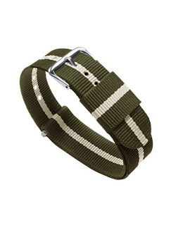 Watch Bands - Ballistic Nylon Military Style Straps - Choice of Color, Length & Width (18mm, 20mm, 22mm or 24mm)