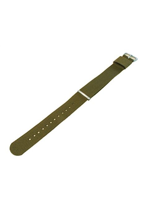 BARTON Watch Bands - Ballistic Nylon Military Style Straps - Choice of Color, Length & Width (18mm, 20mm, 22mm or 24mm)