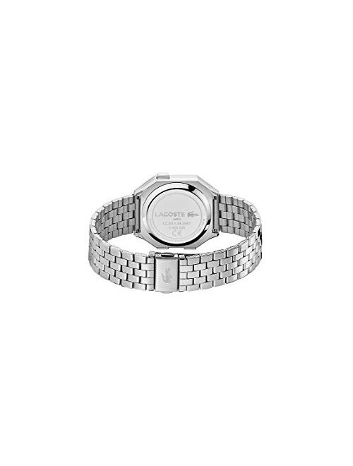 Lacoste Berlin Quartz Watch with Stainless Steel Strap, Silver, 18 (Model: 2020136)