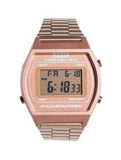 Women's B640WC-5AEF Retro Digital Watch (Rose Gold)