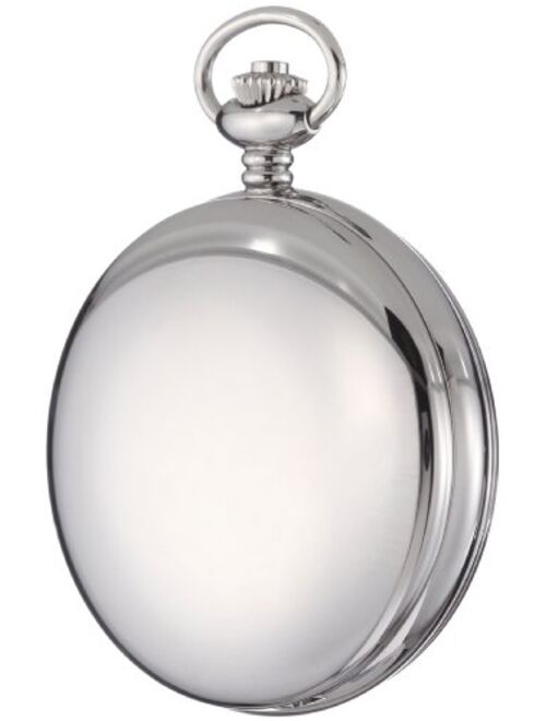 Charles-Hubert Paris Charles-Hubert, Paris 3904-W Premium Collection Stainless Steel Polished Finish Double Hunter Case Mechanical Pocket Watch