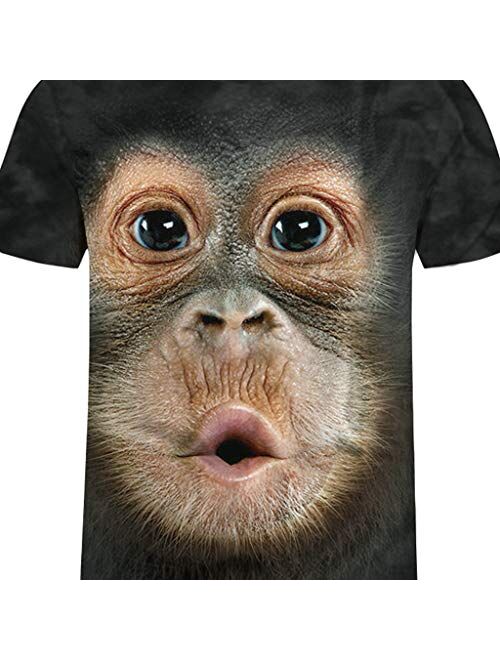 Men T-Shirts, Fashion Funny 3D Muscle Printed Short Sleeve Shirts O-Neck Tees Funny Body Print T-Shirt for Men