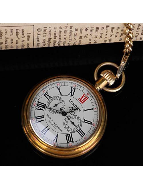 Buy Vintage Copper Design Hand Winding Mechanical Pocket Watch
