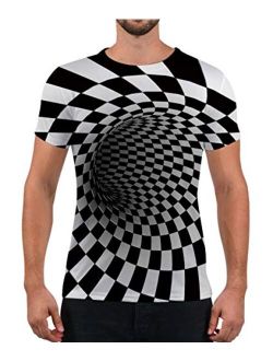 Alistyle Unisex Fashion 3D Print T-Shirts Funny Graphics Pattern Crewneck Short Sleeve Tees for Mens Womens