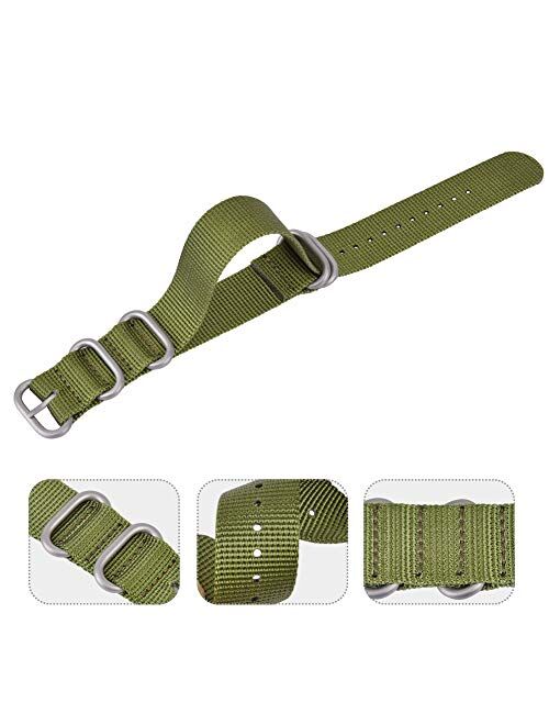 Ritche Military Ballistic Nylon Strap - 18mm 20mm 22mm Nylon Watch Strap Compatible with Timex Expedition Weekender Seiko Nylon Watch Bands for Men Women
