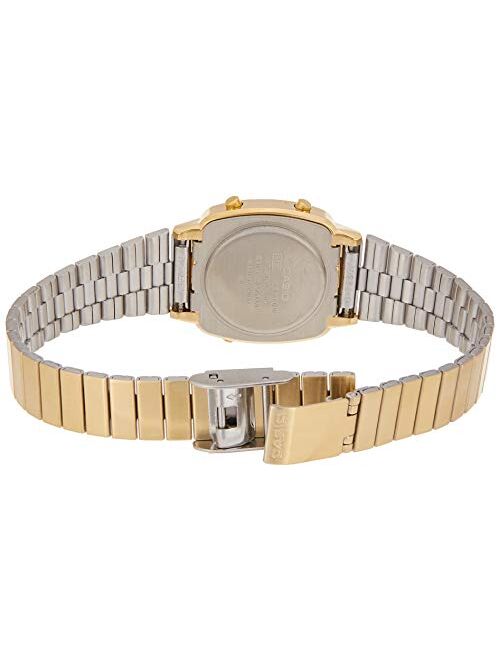 Casio Women's LA670WGA-2 Gold Stainless-Steel Quartz Watch with Digital Dial