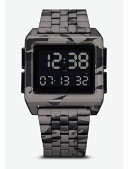 Watches Archive_M1. Men's 70's Style Stainless Steel Digital Watch with 5 Link Bracelet (36 mm).