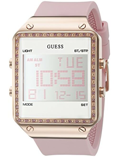 GUESS Women's Digital Silicone Watch