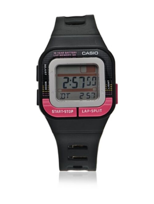 Casio Women's SDB100-1B Black Rubber Quartz Watch with Grey Dial