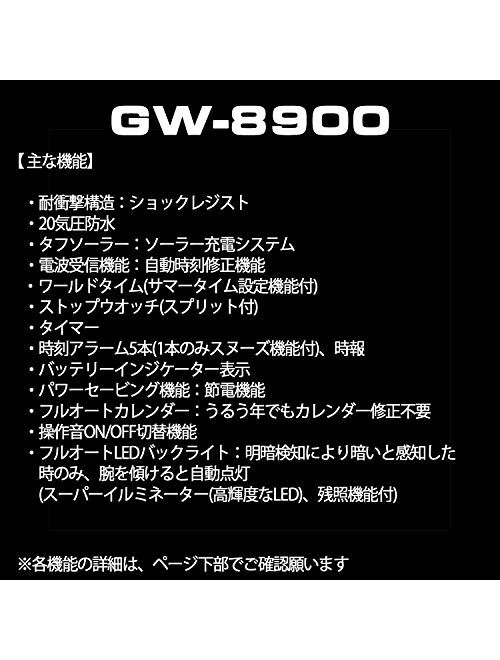 CASIO Men's Wristwatch G-SHOCK Multiband 6 GW-8900-1JF 2011 Model [JAPAN]