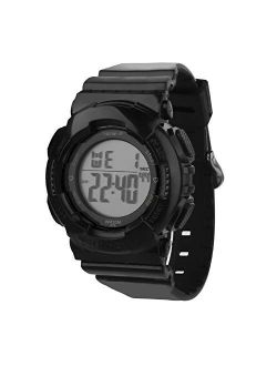 Sport Digital Chronograph Watch with 7-Color Backlight Alarm and Stopwatch, Resin Strap