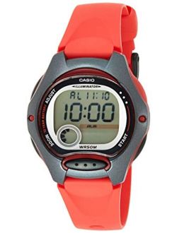 Women's LW-200-4AVEF Casio Collection Digital Quartz Red Resin Watch