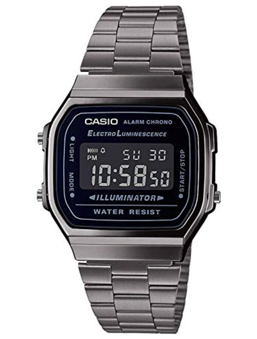 Casio Retro Unisex Watch Digital Metal A168WEGG-1B Vintage