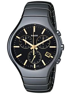 Men's R27814172 True Chronograph Analog Display Swiss Quartz Black Watch