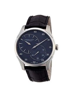 Jazzmaster Regulator Automatic Blue Dial Black Leather Mens Watch H42615743