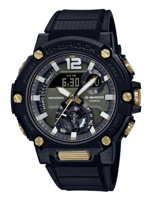 Casio Men's Solar Analog-Digital G-Steel Black Resin Strap Watch 50mm
