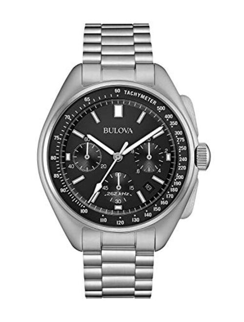 Bulova Archive Series Stainless Steel Lunar Pilot Chronograph, Silver-Tone Men's Watch (Model: 96B258)