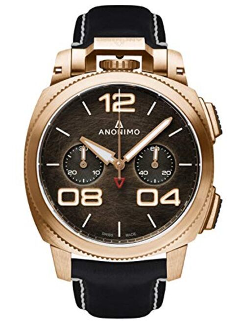 Anonimo Militare Mens Analog Automatic Watch with Leather Bracelet AM112004001A01
