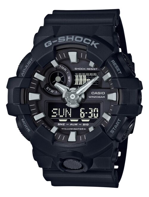 Casio Men's Analog-Digital Black Resin Strap Watch 53x58mm GA-700-1B