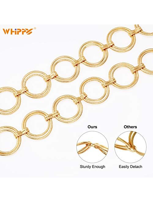 Metal Waist Chain Women Girls Adjustable Body Link Belts Fashion Belly Jewelry for Jeans Dresses Gold