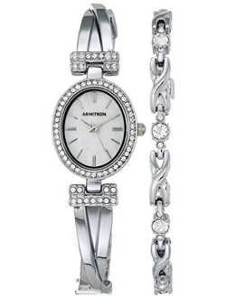 Women's Swarovski Crystal Accented Bangle Watch and Bracelet Set, 75/5381