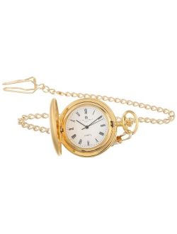 Charles-Hubert, Paris Gold-Plated Satin Finish Quartz Pocket Watch