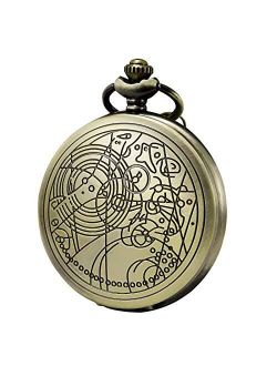 Morfong Quartz Pocket Watch Doctor Dr. Who Confession Pattern Fob Watches for Men Women with Chain Box
