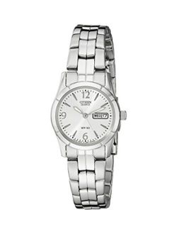 Women's Quartz Silver-Tone Watch with Day/Date display, EQ0540-57A