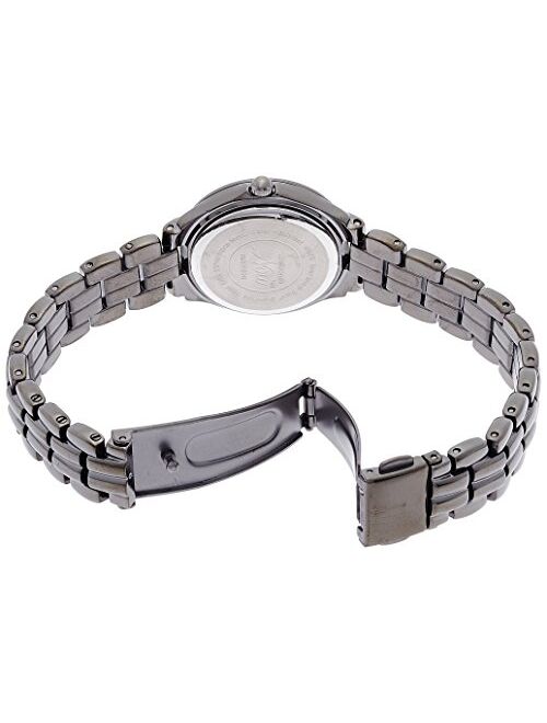 Armitron Women's 75/3689VMDG Purple Swarovski Crystal Accented Gunmetal Bracelet Watch