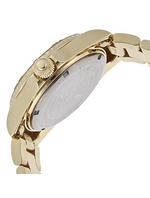 Invicta Women's Pro Diver 40mm Gold Tone Stainless Steel and Diamond Quartz Watch, Gold (Model: 15249)