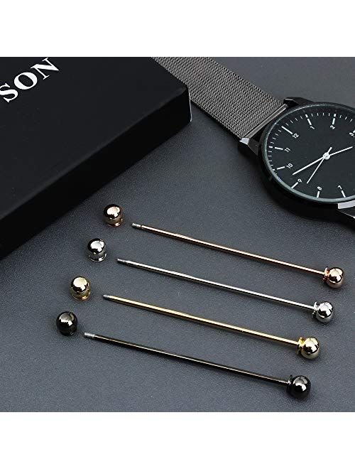 AMITER 4 Colors Collar Pin for Men - Best Gifts for Wedding Business Formal Event