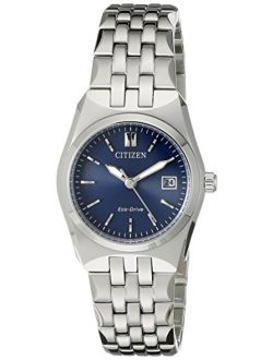 Women's Eco-Drive Stainless Steel Watch with Date, EW2290-54L