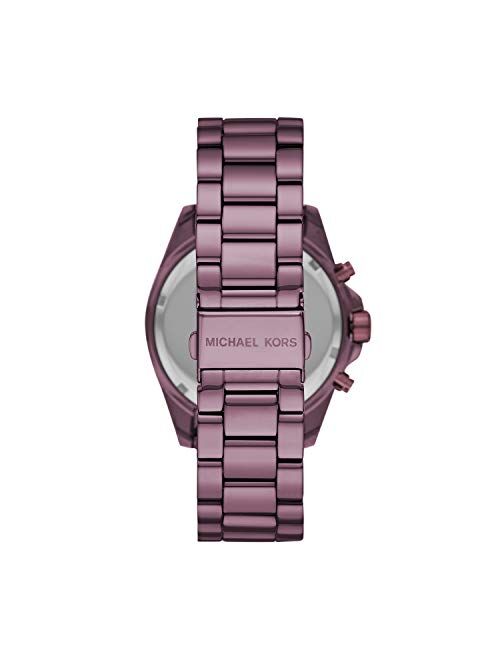 Michael Kors Women's Bradshaw Quartz Watch with Stainless Steel Strap, Purple, 22 (Model: MK6721)