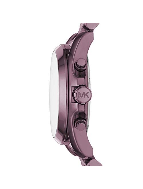 Michael Kors Women's Bradshaw Quartz Watch with Stainless Steel Strap, Purple, 22 (Model: MK6721)