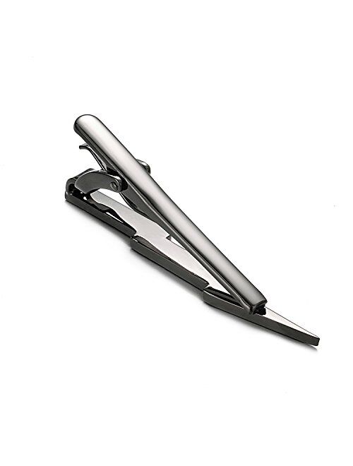 Yoursfs Lightning Bolt Tie Clip for Men Unique 316L Stainless Steel Novelty Tie Bar Super Hero Cool Tie Clips Wedding Gift