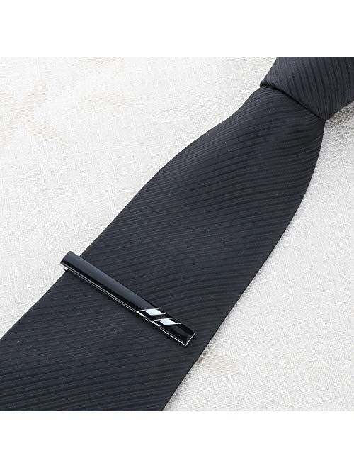 GWD Tie Clips for Men Wedding Business Classic Tie Bar Clip Set