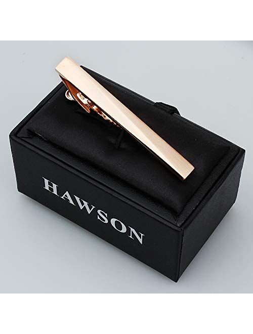HAWSON Unique Man Necktie Accessories Tie Bar Clips Silver Rose Gold Gun