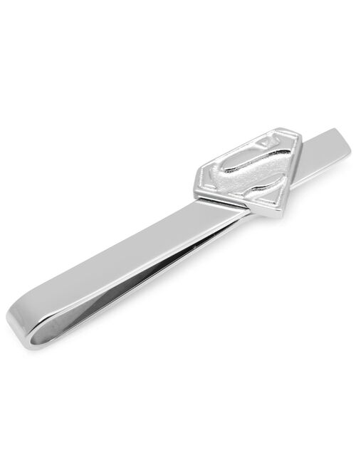 DC Comics Superman Recessed Shield Silver-Plated Tie Bar