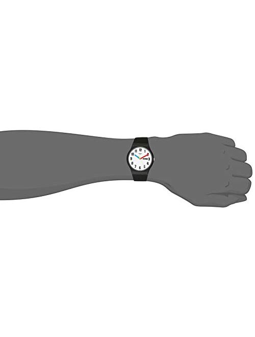 Swatch 1907 BAU Quartz Silicone Strap, Black, 20 Casual Watch (Model: SUOB728)