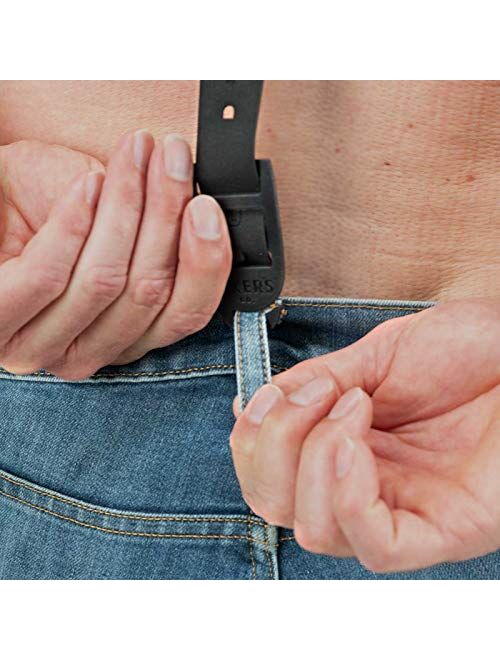 HIKERS Hidden Suspenders for Men, Invisible & Adjustable Belt Alternative, Black