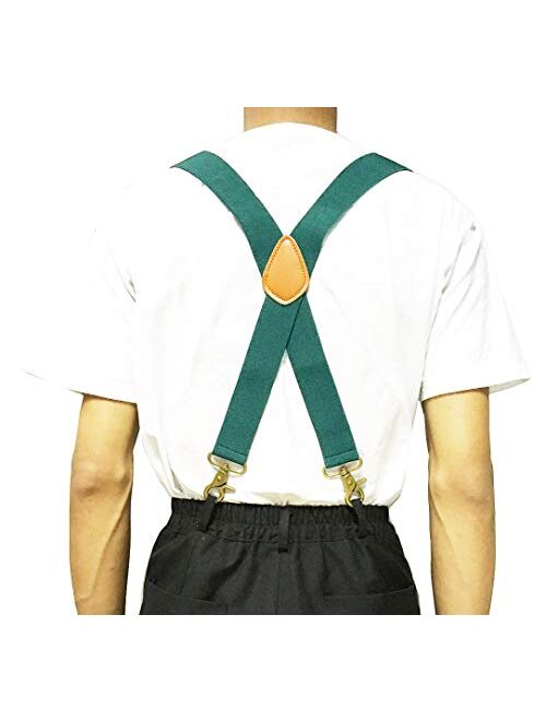 SupSuspen Snap Hook Suspenders for Men for Belt Loop Retro Suspenders Adjustable 