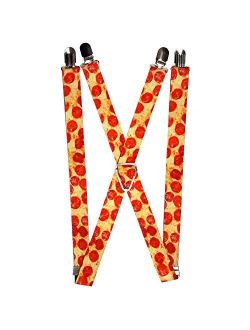 Buckle-Down Unisex-Adult's Suspender-Pizza, Multicolor, One Size