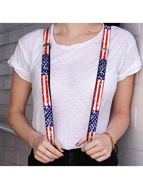 Buckle-Down womens Buckle-down - United States Suspenders, Multicolor, One Size US