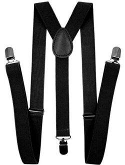 LOLELAI Suspenders for Women and Men | Elastic, Adjustable, Y-Back | Pant Clips, Tuxedo Braces