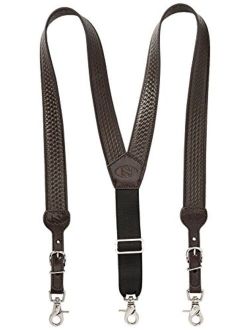 Nocona Belt Co. Men's Basic Basket Leather Suspender