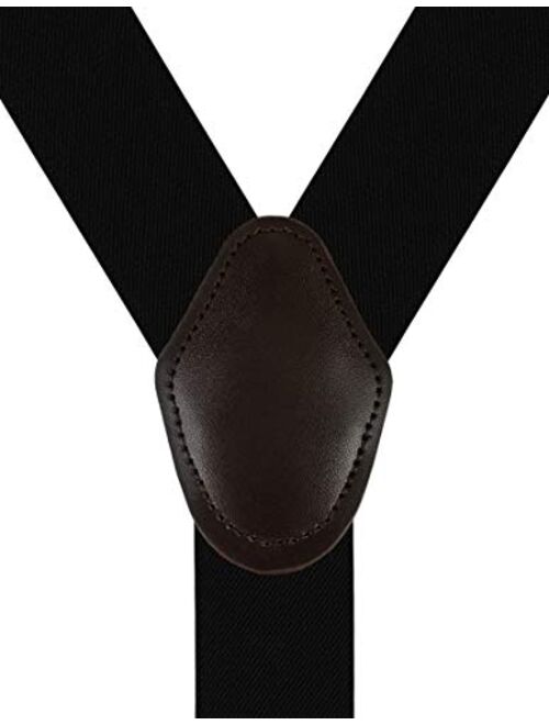 Men's Y-Back 1.4 Inches Wide 4-Clips Adjustable Suspenders