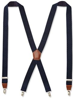 Men's 1.25 Inch Dobby X-Back Poly Stretch Suspender
